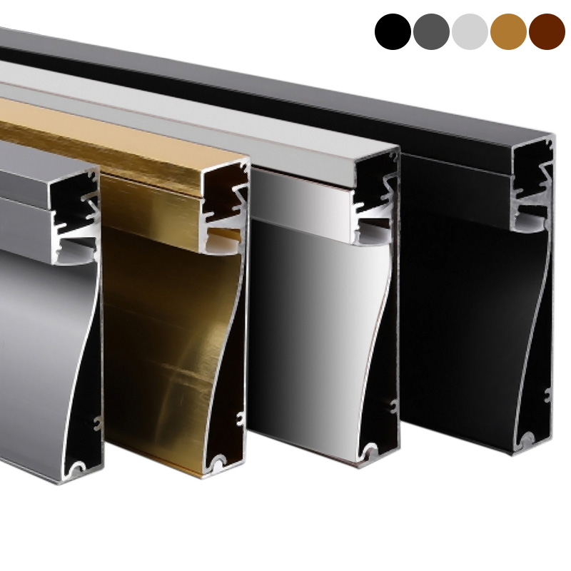Modular Floor Skirting Colorful Baseboards For 12mm LED Strip Light